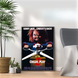 Chucky Child&#39;s Play 2 Poster: Vintage Horror Movie Print