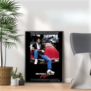 Beverly Hills Cop - Vintage 80s Movie Print - Retro Film Wall Art Collection 4 Nostalgic Movie Lovers & Pop Culture Fans A3 A4 A5 Home Décor