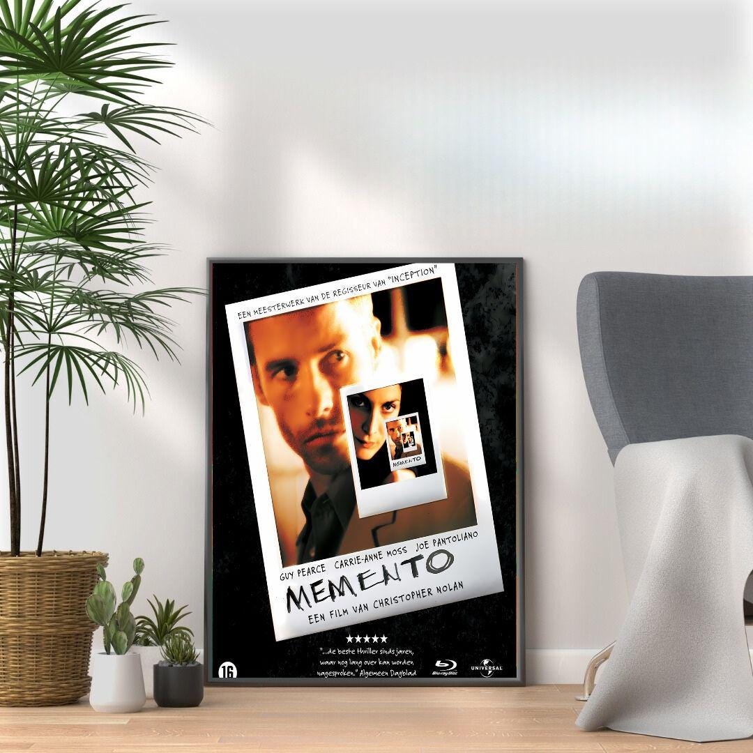 Memento Movie Poster Print: 2000s Film Wall Art - Etsy Israel