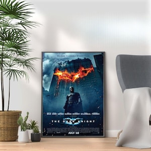 The Dark Knight - Batman - Naughties 2000s Movie Print - Film Wandkunst für Kinofilmliebhaber & Popkultur Fans A3 A4 A5 Home Décor