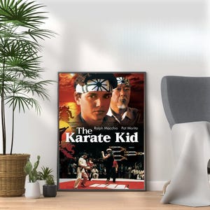 The Karate Kid - Vintage 80s Movie Print - Retro Film Wall Art Collection for Nostalgic Movie Lovers & Pop Culture Fans A3 A4 A5 Home Décor