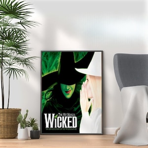 Wicked Musical Poster Print - Vibrant Wall Art for Fans Home Wall Decor Gift - Broadway West End Musical Theatre Room Wall Art Display