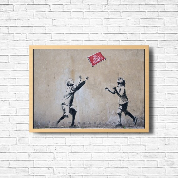 バンクシー Banksy No ball games エスタンプリトグラフ Banksy &amp