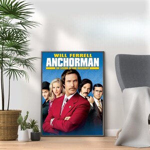 Anchorman Movie Poster Print: Retro Film Wall Art