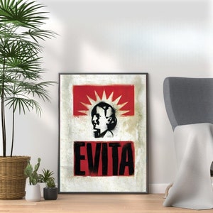Evita Musical Poster Print - Vibrant Wall Art for Fans - Home Wall Decor Gift - Broadway West End Musical Theatre Wall Art Display