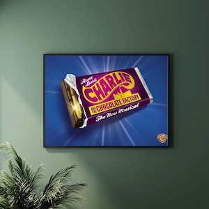 Póster del musical Charlie y la fábrica de chocolate: Arte mural de Broadway