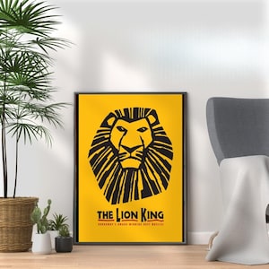 Póster del musical El Rey León: Arte mural para teatro de Broadway