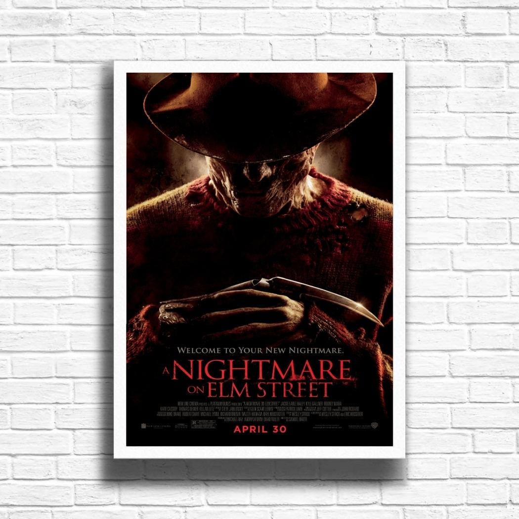 フレディ・クルーガーのホラー映画ポスター：エルム街の悪夢