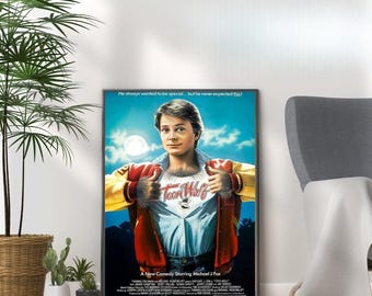 Teen Wolf Movie Print: 80s Retro Film Poster, Michael J. Fox