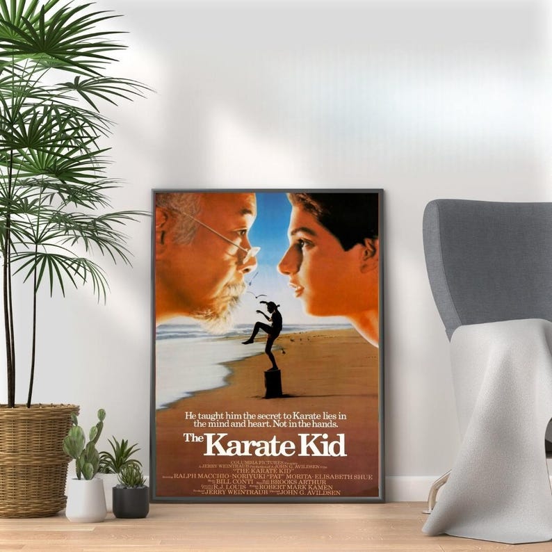 The Karate Kid Vintage Classic Movie Print Retro Film Wall Art for
