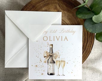 Birthday Card: Boho Style, Grandmother, Aunt, Mother, Daughter, Female Friend Birthday - Personalised