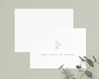 Wedding Party Proposal Card: Elegant, Personalised, Will You Be My Bridesmaid...
