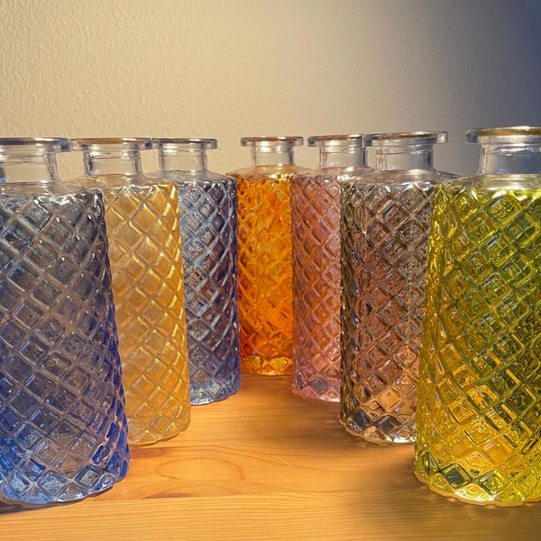 Vases en verre peint à la main