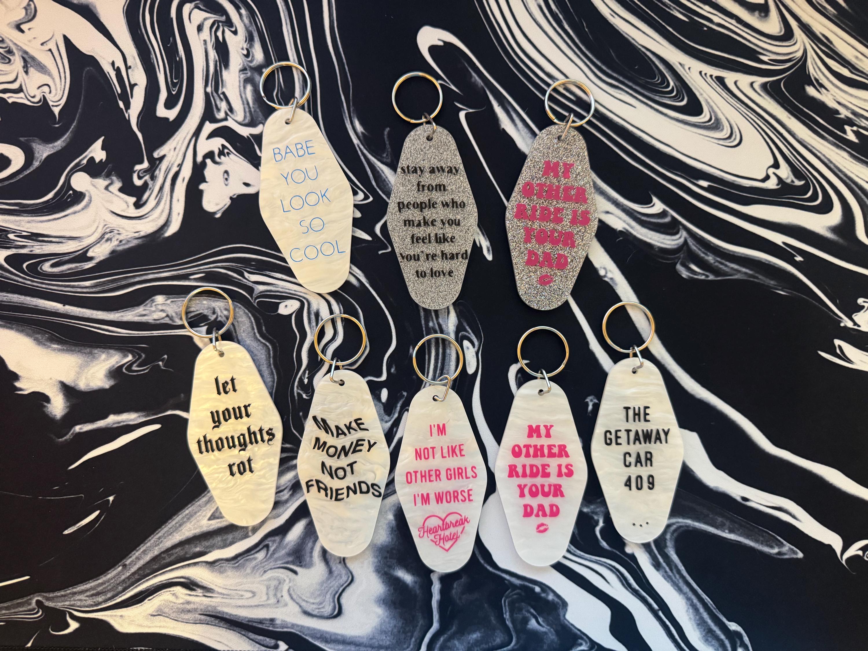 Edgy and Aesthetic Acrylic Keychains | Cryptic Quotes, Dark Humor ...
