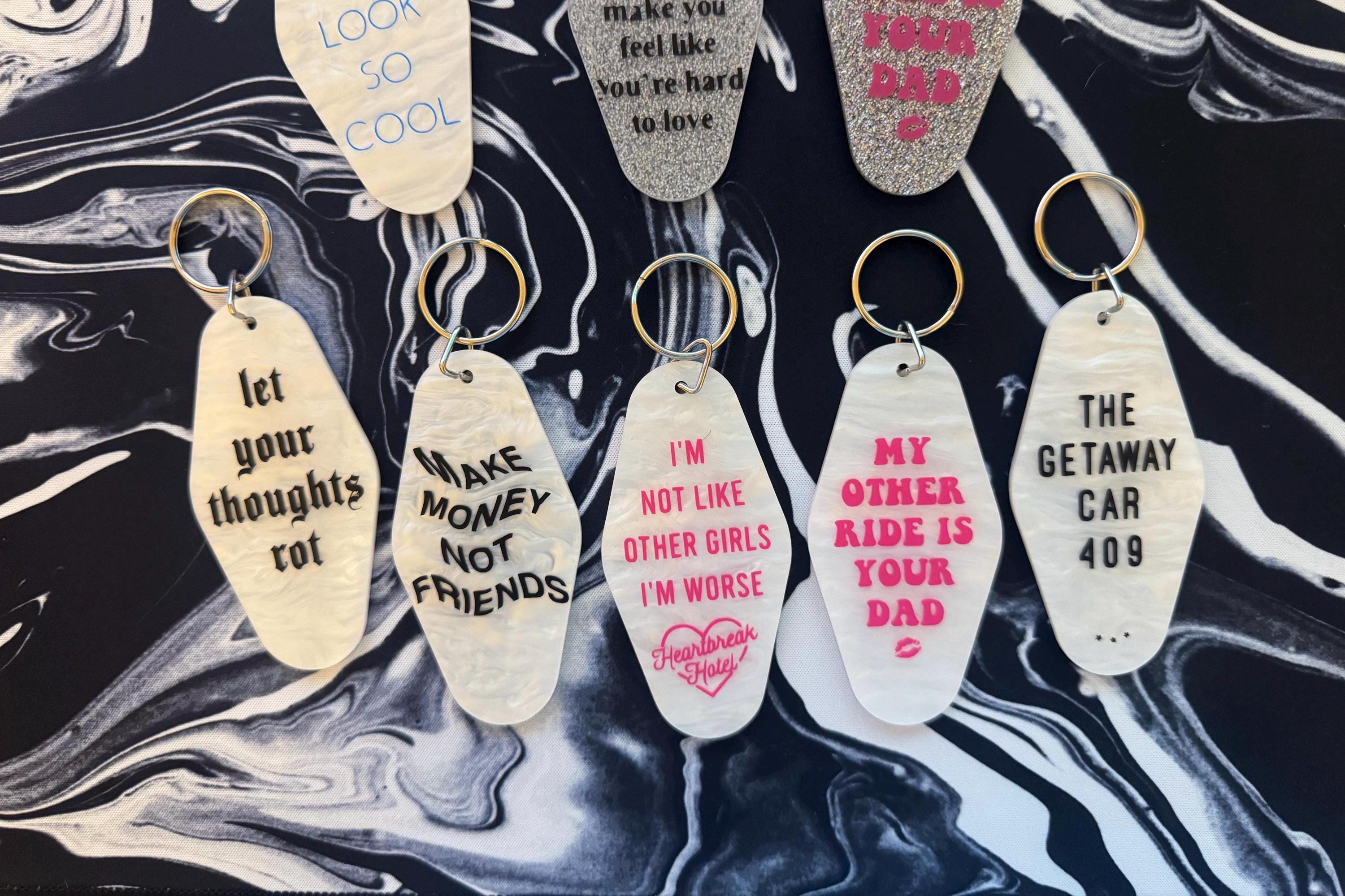Edgy and Aesthetic Acrylic Keychains | Cryptic Quotes, Dark Humor ...