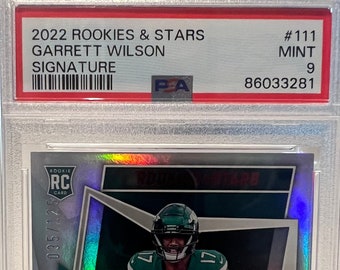 2022 Rookies & Stars Garrett Wilson Autograph Rookie Card #111 MINT 9