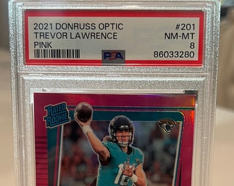 2021 Donruss-optiek Trevor Lawrence Pink #201 NM-MT 8