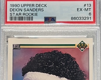 1990 Upper Deck Deion Sanders Star Rookie #13 EX-MT 6
