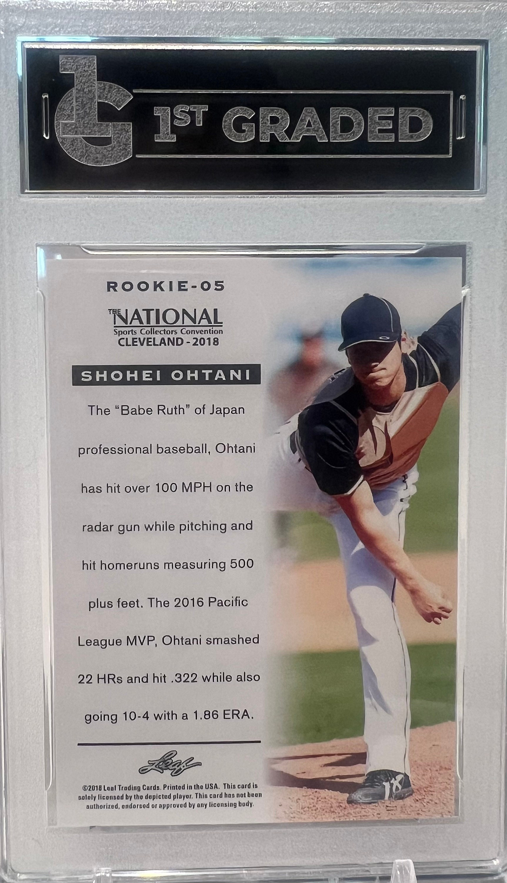 2018 Leaf of National Shohei Ohtani S.C.C. Rookie #5 GEM MINT 10 