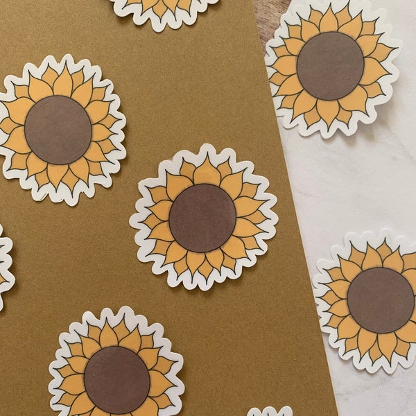 Sticker - Tournesol | Scrapbooking, carnet, ordinateur