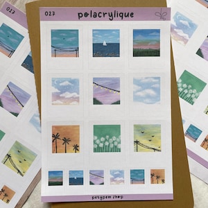 Planche de stickers - Polacrylique | bullet journal, scrapbooking, journaling