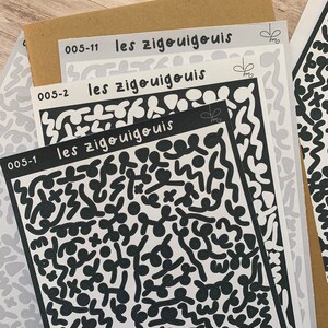 Planche de stickers - Les zigouigouis (couleurs neutres + toutes les couleurs) | bullet journal, scrapbooking, journaling