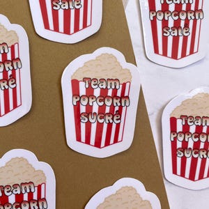 Sticker - Team pop corn | Scrapbooking, carnet, ordinateur