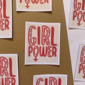 Sticker - Girl power | Scrapbooking, carnet, ordinateur