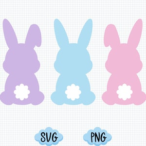 Easter Bunny Svg, Bunny Svg, Easter Svg, Rabbit Svg, Cute Bunnies Svg, Baby Rabbits Svg, Cricut and silhouette Cut File, PNG Sublimation