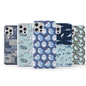 Shark Phone Case Cute Animal Phone Cover for iPhone 16 Pro Max 15 14 13 12 11 X 8 7 6 Plus Samsung S25 Ultra S24 S23 S22 S21 S20 FE