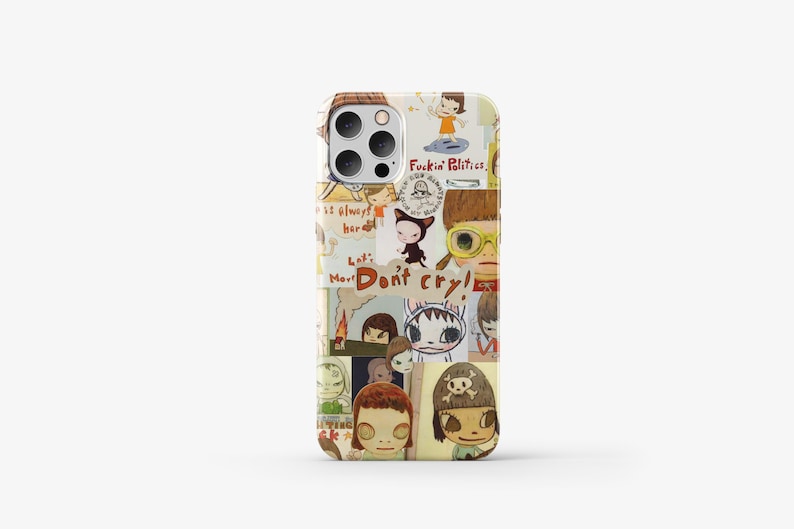 Yoshitomo Nara Phone Case Anime Japanese Collage Phone Cover for iPhone 16 Pro Max 15 14 13 12 11 X 8 7 Plus Samsung S25 Ultra S24 S23 S22 Style #4