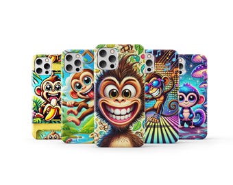 Monkey Phone Case Animal Cover Funny Monkey Cover for iPhone 16 Pro Max iPhone 15 iPhone 13 iPhone 11 Samsung S24 Ultra Samsung A15 5G S23