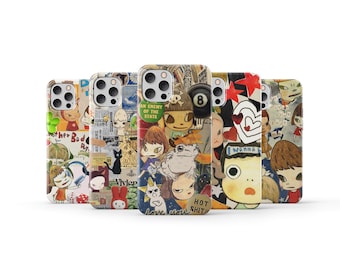Yoshitomo Nara Telefoon Geval Anime Yoshitomo Nara Telefoon Cover voor iPhone 16 Pro Max 15 14 13 12 11X8 7 Plus Samsung S25 Ultra S24 S23 S22 S21