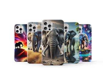 Elephant Phone Case Animal Cover for iPhone 16 Pro Max iPhone 15 iPhone 13 iPhone 11 Samsung S24 Ultra Samsung A15 5G Samsung S23 Samsung