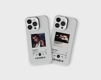 Custom Music Plaque Phone Case Music Player Song Cover for iPhone 16 Pro Max 15 14 13 12 11 X 8 7 Plus Samsung S24 Ultra S23 Plus