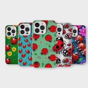Ladybug Phone Case Cute Animal Cover for iPhone 16 Pro Max 15 14 13 12 11 X 8 7 6 Plus Samsung S25 Ultra S24 S23 S22 S21 S20 FE A15 A16 A56
