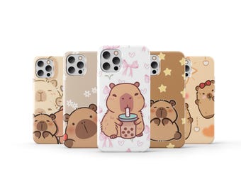 Capybara Phone Case Cute Animal Cover for iPhone 17 Pro Max 16 15 14 13 12 11 X 8 7 6 Plus Samsung S26 Ultra S25 S24 S23 S22 S21 S20 FE A57
