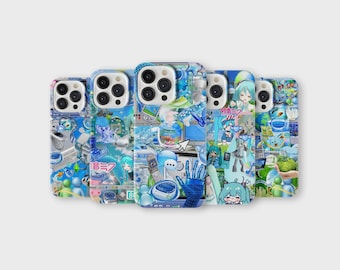 Capa de celular Frutiger Aero com estética retrô e colagem para iPhone 16 Pro Max 15 14 13 12 11 Plus Samsung S25 Ultra S24 S23 S22 S21 S20