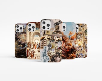 バロック フォンケース クリアフォンケース バロック アート フォンケースセット iPhone Samsung 用 クラシックな芸術的デザイン アート愛好家へのプレゼントに最適