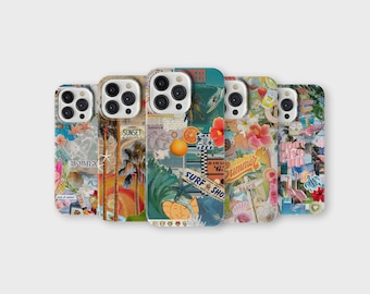 Summer Aesthetic Phone Case Beach Palm Tree Phone Cover for iPhone 16 Pro Max 15 14 13 12 11 X 8 7 6 Plus Samsung S25 Ultra S24 S23 S22 S21