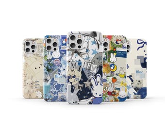 Cute Rabbit Phone Case Comics Bunny Phone Cover for iPhone 16 Pro Max 15 14 13 12 11 X 8 7 Plus Samsung S24 Ultra S23 S22 S21 S20 A55 A15