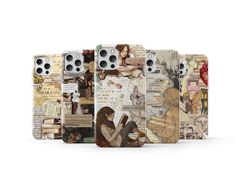 Book Lover Phone Case Bookscrap Cover for iPhone 16 Pro Max 15 14 13 12 11 Plus Samsung S24 Ultra S23 S22 S21 S20