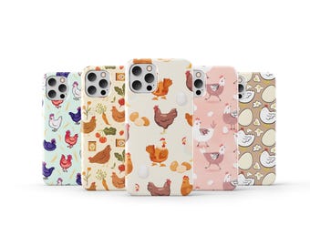 Chicken Phone Case Cute Animal Cover for iPhone 16 Pro Max 15 14 13 12 11 X 8 7 6 Plus Samsung S25 Ultra S24 S23 S22 S21 S20 FE A15 A16 A56