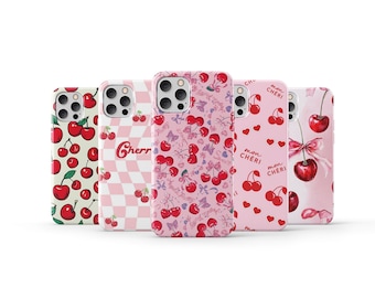 Cherry Phone Case Phone Case Cute Fruits Phone Cover for iPhone 16 Pro Max 15 14 13 12 11 Plus Samsung S24 Ultra S23 S22 S21 S20