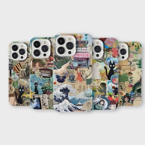 Funda para teléfono con diseño de tablero de estado de ánimo japonés, estética de anime, para iPhone 16 Pro Max 15 14 13 12 11 Plus Samsung S25 Ultra S24 S23 S22 S21 S20