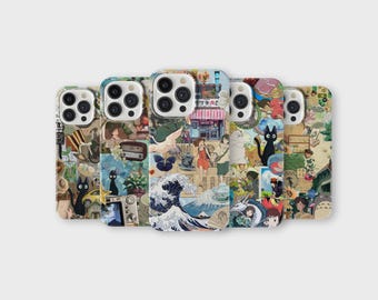 Japanese Mood Board Phone Case Aesthetic Anime Phone Cover for iPhone 16 Pro Max 15 14 13 12 11 Plus Samsung S25 Ultra S24 S23 S22 S21 S20