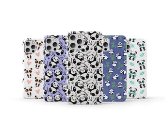 Panda Phone Case Cute Animal Cover for iPhone 16 Pro Max 15 14 13 12 11 X 8 7 6 Plus Samsung S25 Ultra S24 S23 S22 S21 S20 A55 A25 A15 A14