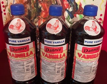 3 Large Bottles of Danncy Mexican Vanilla Extract - Dark