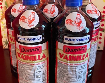 2 Large Bottles of Danncy Mexican Vanilla Extract - Dark