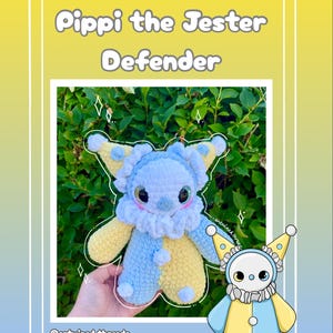 Pippi the Jester Defender Crochet Pattern | Amigurumi Plushie (PDF Digital Download)